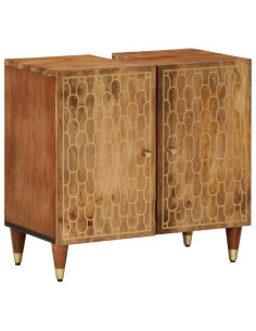 Set Mobili da Bagno 2pz in Legno Massello di Mango 2