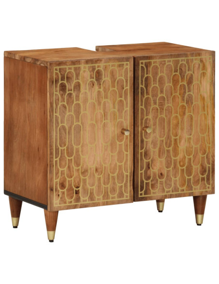 Set Mobili da Bagno 2pz in Legno Massello di Mango