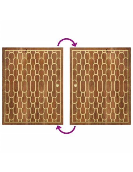 Set Mobili da Bagno 4 pz in Legno Massello di Mango