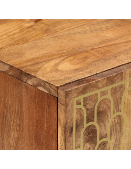 Mobile Lavabo da Bagno 62x33x58cm in Legno Massello di Mango