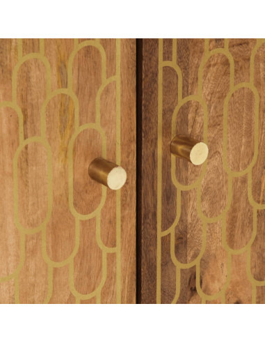 Mobile Lavabo da Bagno 62x33x58cm in Legno Massello di Mango