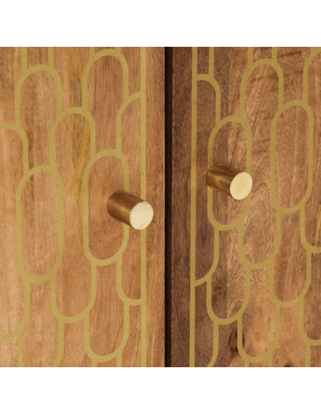 Mobile Lavabo da Bagno 62x33x58cm in Legno Massello di Mango