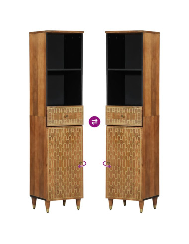 Set Mobili da Bagno 3pz in Legno Massello di Mango