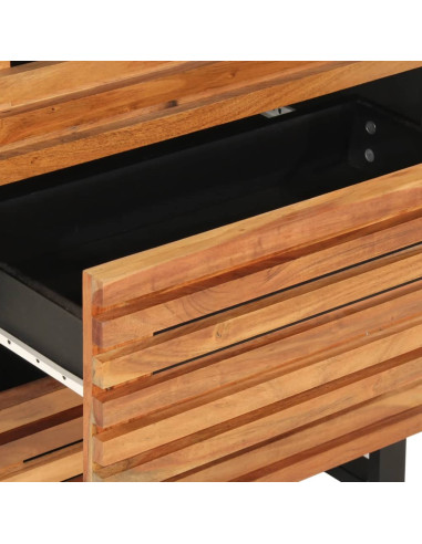 Credenza 60x34x75 cm in Legno Massello di Acacia