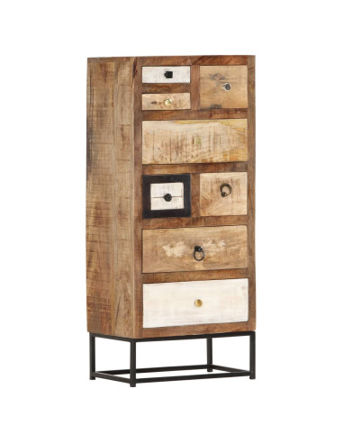 Cassettiera 45x30x105 cm in Legno Massello di Recupero