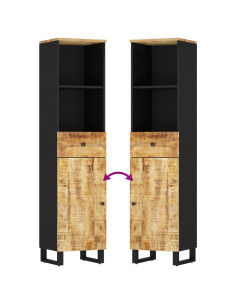 Set Mobili da Bagno 3pz in Legno Massello di Mango 2