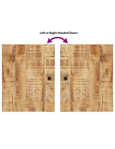 Set Mobili da Bagno 4 pz in Legno Massello di Mango