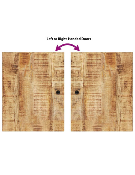 Set Mobili da Bagno 4 pz in Legno Massello di Mango