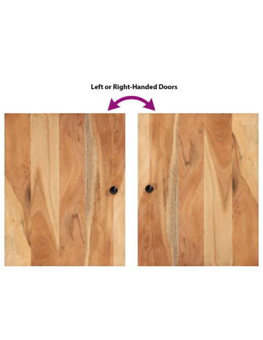 Set Mobili da Bagno 4 pz in Legno Massello di Acacia