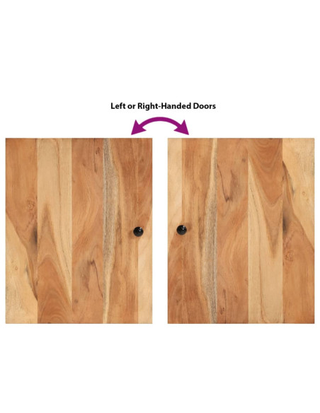 Set Mobili da Bagno 4 pz in Legno Massello di Acacia