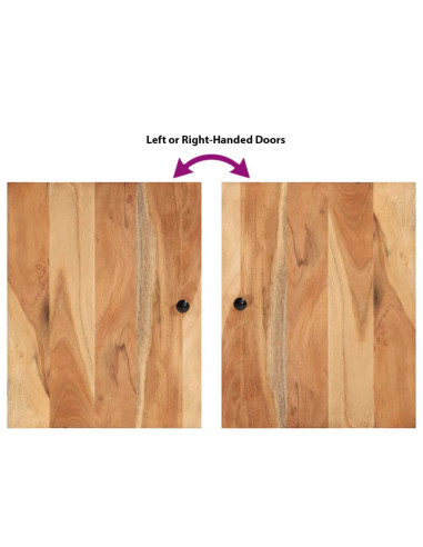 Set Mobili da Bagno 5 pz in Legno Massello di Acacia