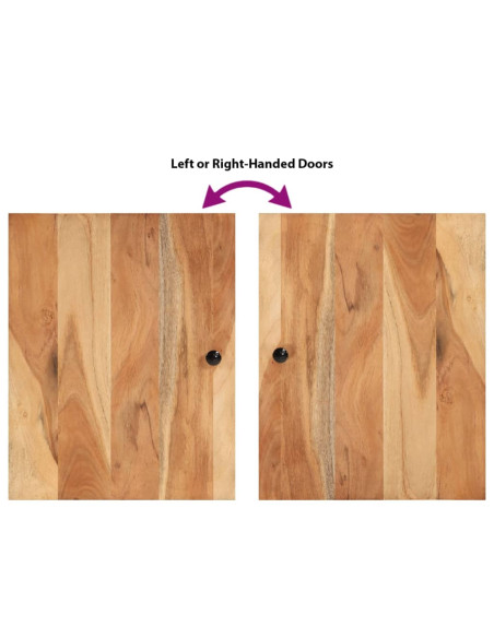 Set Mobili da Bagno 5 pz in Legno Massello di Acacia