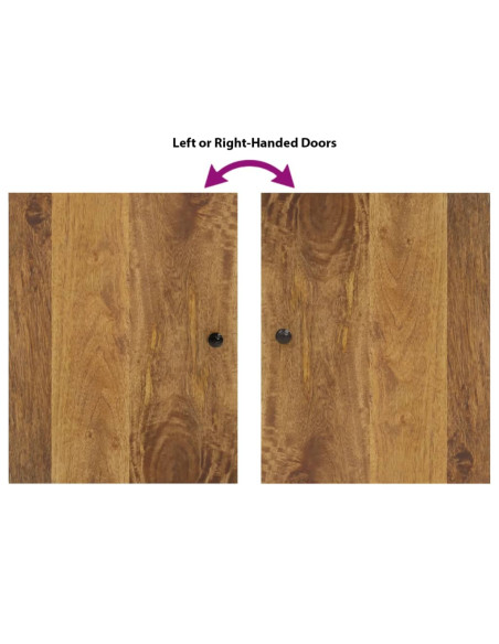 Set Mobili da Bagno 4 pz in Legno Massello di Mango