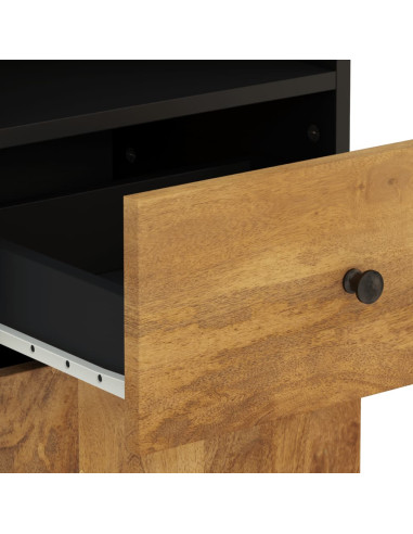 Set Mobili da Bagno 4 pz in Legno Massello di Mango