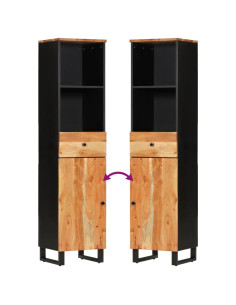 Set Mobili da Bagno 3pz in Legno Massello di Acacia 2