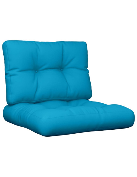 Cuscini per Pallet 2 pz Blu in Tessuto