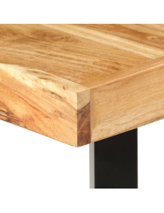 Set per Bar 9 pz in Legno Massello di Acacia e Vera Pelle 2