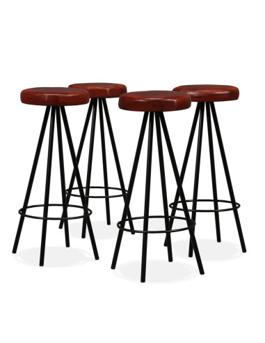 Set per Bar 9 pz in Legno Massello di Acacia e Vera Pelle