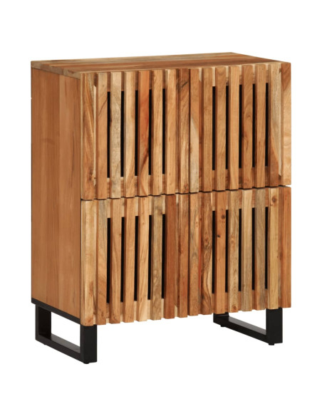 Credenza 60x34x75 cm in Legno Massello di Acacia