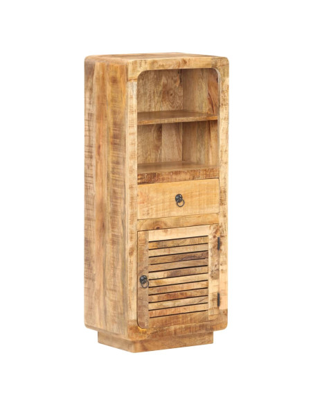 Credenza Alta 45x32x110 cm in Legno Massello di Mango Grezzo
