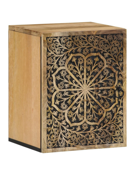 Mobile da Bagno a Parete 38x33x48 cm in Legno Massello di Mango