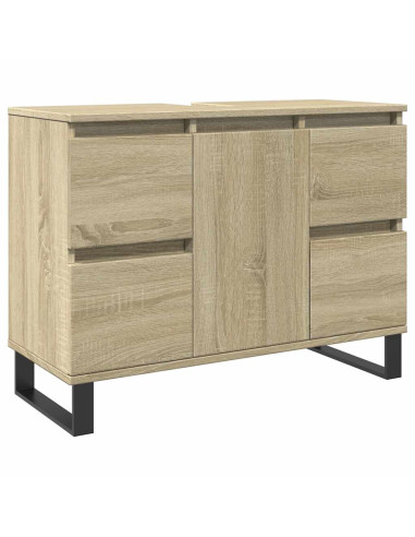Mobile da Bagno Rovere Sonoma 80x33x60 cm in Legno Multistrato
