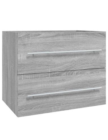Mobile Lavabo Grigio Sonoma 60x38,5x48 cm in Legno Multistrato