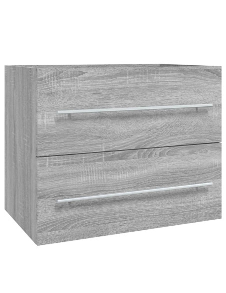 Mobile Lavabo Grigio Sonoma 60x38,5x48 cm in Legno Multistrato