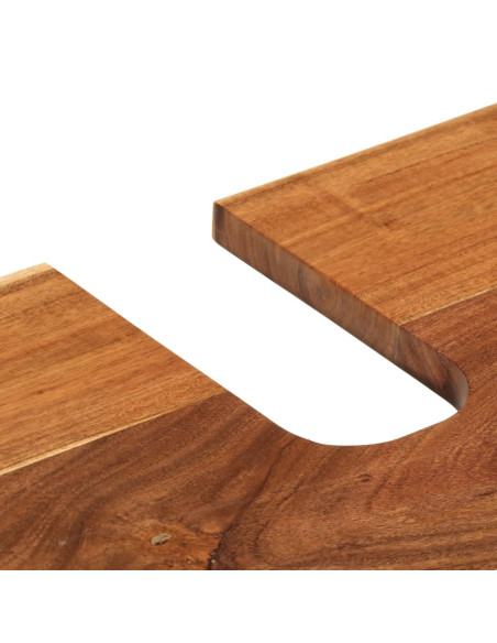 Set Mobili da Bagno 2pz in Legno Massello di Acacia