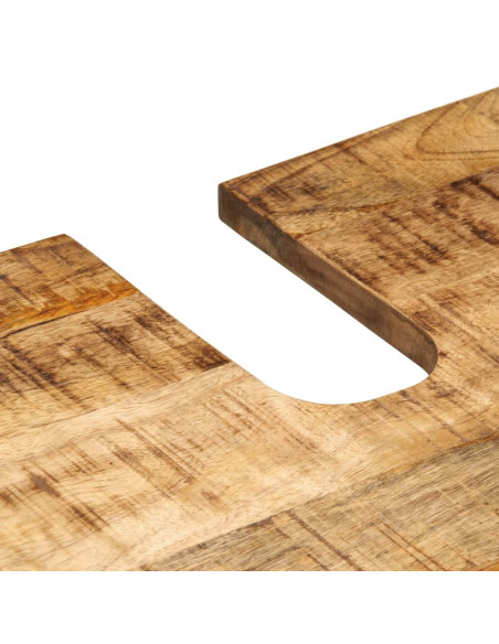 Set Mobili da Bagno 2pz in Legno Massello di Mango Grezzo