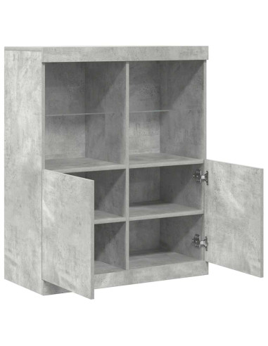 Credenza Grigio Cemento 81x37x100 cm in Legno Multistrato