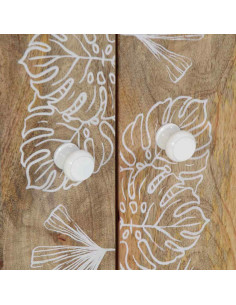 Mobile Lavabo da Bagno 62x33x58cm in Legno Massello di Mango