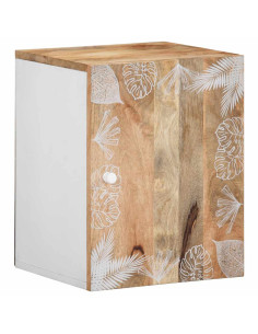 Mobile Pensile da Bagno 38x33,5x48 cm in Legno Massello Mango