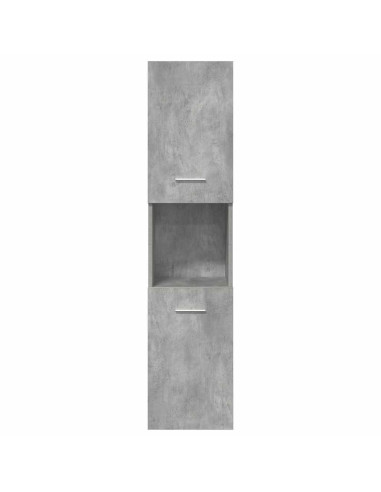 Set Mobili da Bagno 4 pz Grigio Cemento in Legno Multistrato