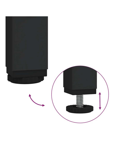 Mobile Lavabo da Bagno con Cassetti Rovere Nero 60x34,5x60 cm