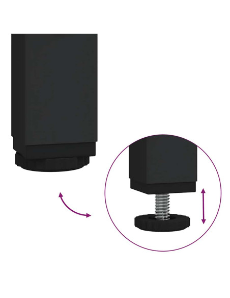 Mobile Lavabo da Bagno con Cassetti Rovere Nero 60x34,5x60 cm