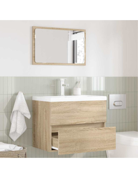 Set di mobili per il bagno Rovere Sonoma Legno multistrato