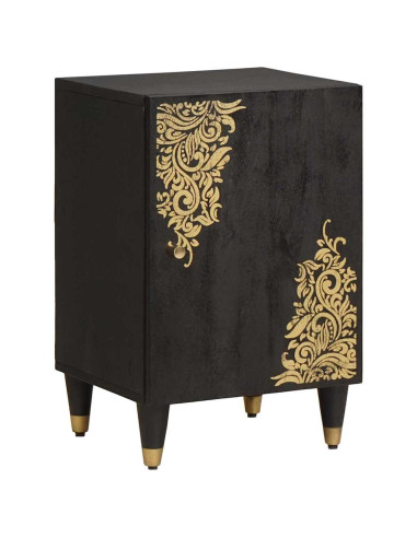 Mobile da Bagno Nero 38 x 33 x 58 cm Legno di mango massello