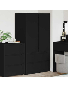 Mobile da Bagno Nero 79,5 x 49 x 156 cm Legno multistrato