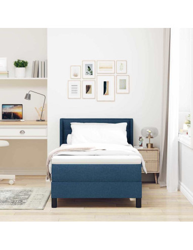 Letto a molle con materasso Blu 200 x 80 cm Poliestere