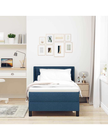 Letto a molle con materasso Blu 200 x 80 cm Poliestere