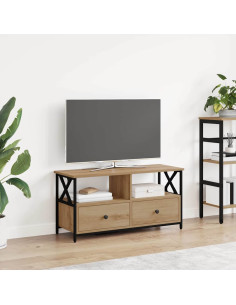 Mobile TV con cassetto Rovere artigianale 90 x 33 x 45 cm