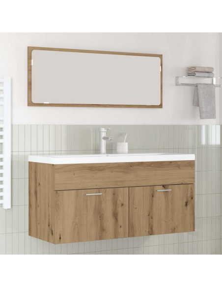 Mobile da Bagno con porta Rovere artigianale 100 x 38,5 x 46 cm