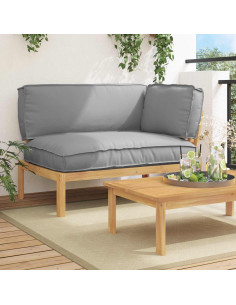 Set di divani Grigio 133 x 92 x 69 cm Legno di Acacia Massello