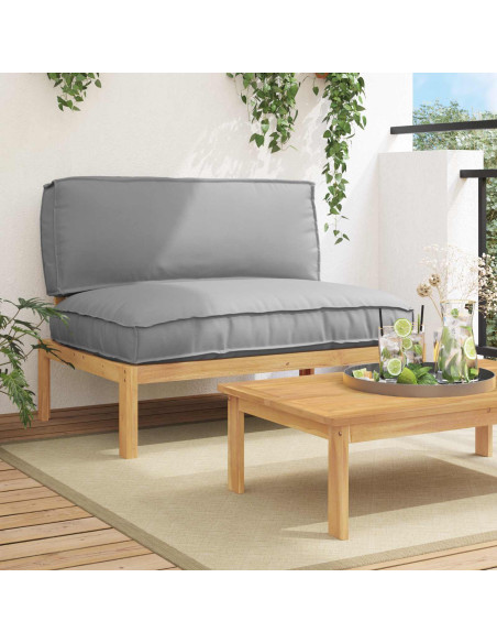 Set di divani Grigio 120 x 92 x 69 cm Legno di Acacia Massello