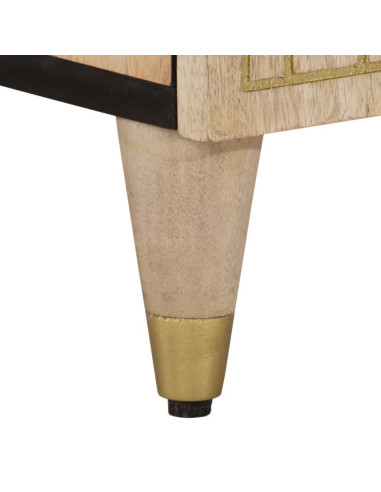 Mobile Lavabo da Bagno 62x33x58cm in Legno Massello di Mango