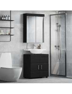 Set di mobili per il bagno TULUM Nero Legno multistrato