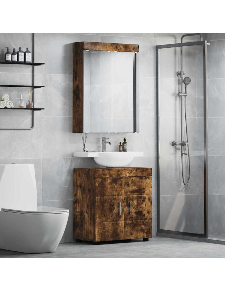 Set di mobili per il bagno TULUM Rovere fumé Legno multistrato