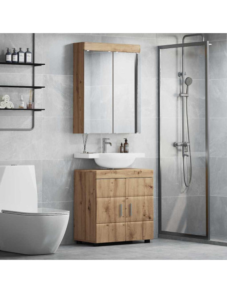 Set di mobili per il bagno con porta TULUM Rovere artigianale
