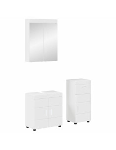 Set di mobili per il bagno con cassetto TULUM Bianco Lucido